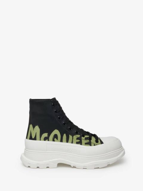 Alexander McQueen Men's Tread Slick Boot in Black/khaki
