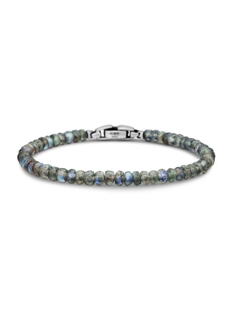 DAVID YURMAN Men's Spiritual Beads Faceted Bracelet in Sterling Silver - Labradorite