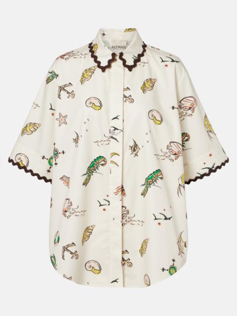 ALÉMAIS Printed oversized cotton shirt