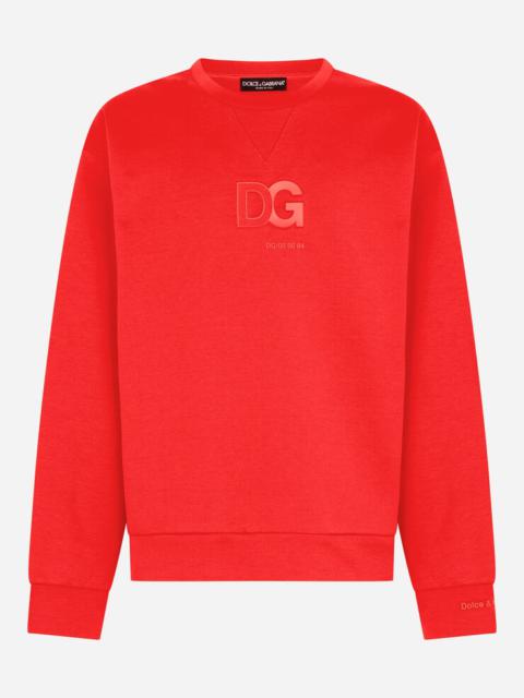 Jersey sweatshirt with 3D DG logo