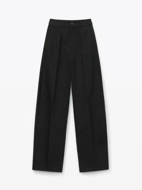 Alexander Wang TAILORED BOW-LEG TROUSER IN DENIM