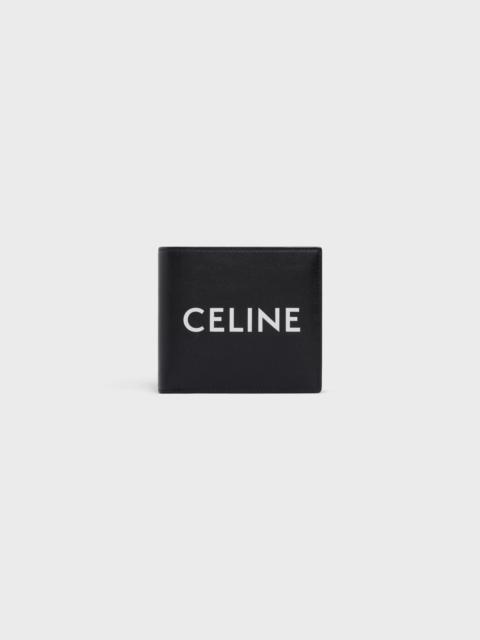 CELINE Bi-fold Wallet with Coin in Smooth Calfskin with celine print