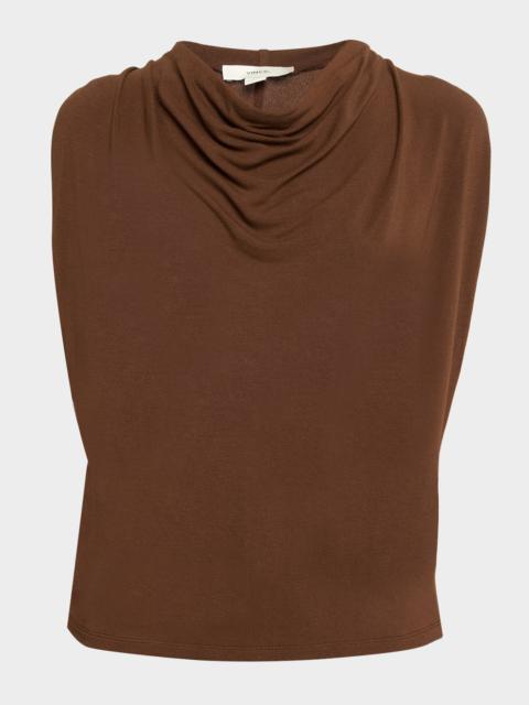 Vince Draped Cowl-Neck Top