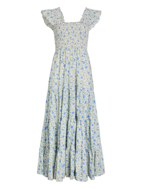 RIXO Kendall ruffled floral-pattern midi dress