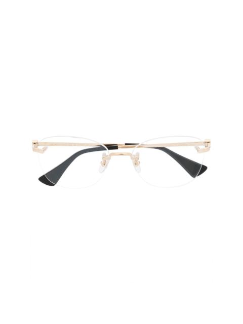 Cartier frameless contrast-tips glasses