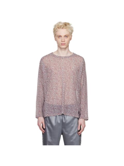 NEEDLES Gray Floral Long Sleeve T-Shirt