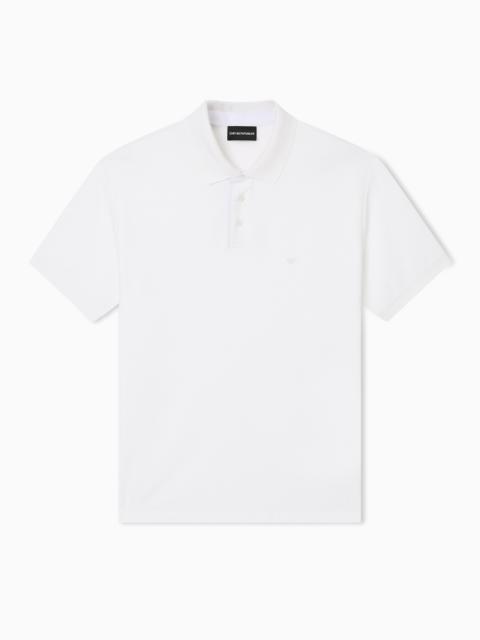 EMPORIO ARMANI STRETCH PIQUÉ POLO SHIRT