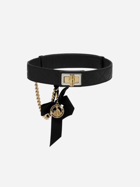Lanvin HAPPY QUILTED LEATHER BELT