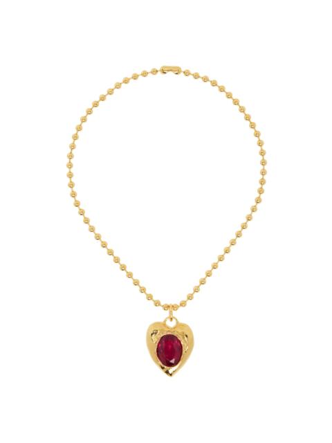 MONDO MONDO Gold & Red Pacha Necklace