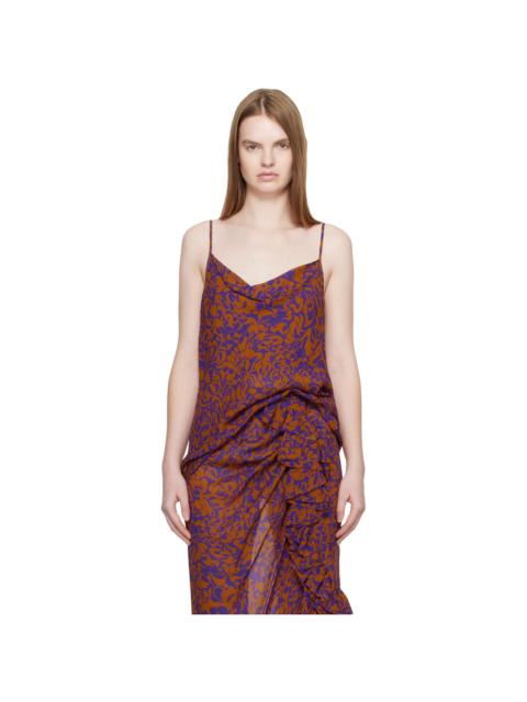 Dries Van Noten Purple & Orange Pattern Camisole
