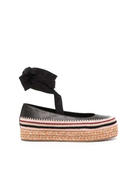 Yelena crochet flatform espadrilles