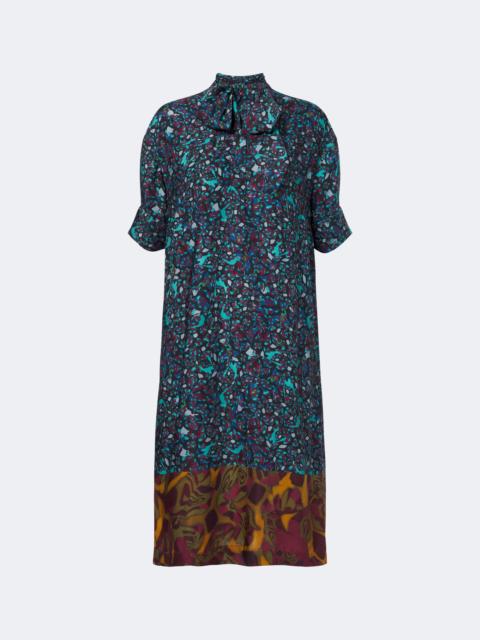 Dries Van Noten Printed tie-neck midi dress