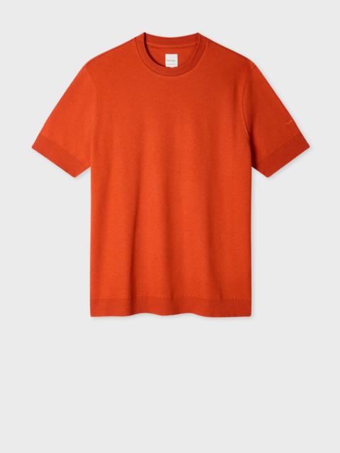 Paul Smith Rust Red Cotton-Cashmere T-Shirt