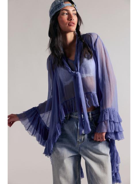 FREE PEOPLE Full Sleeve Frill Top