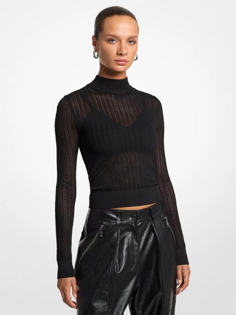 MICHAEL KORS Knit Sheer Sweater