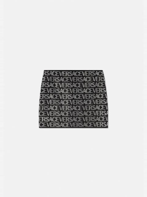 VERSACE Crystal Versace Allover Mini Skirt