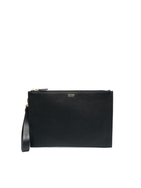 TOM FORD logo-stamp clutch bag