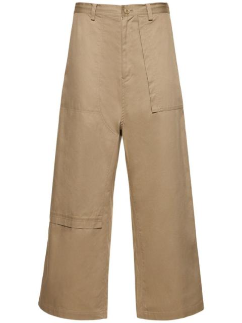 Yohji Yamamoto Cotton twill big pocket straight pants