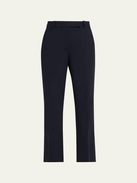 Brunello Cucinelli Tropical Luxury Wool Ankle-Length Trousers