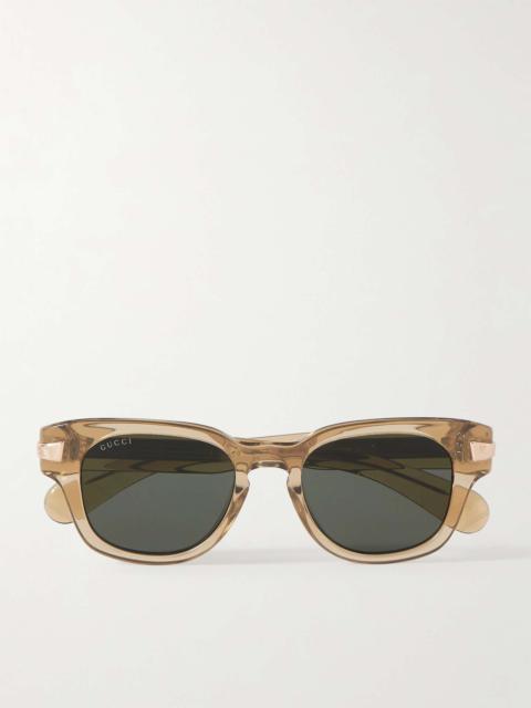 D-Frame Acetate and Gold-Tone Sunglasses
