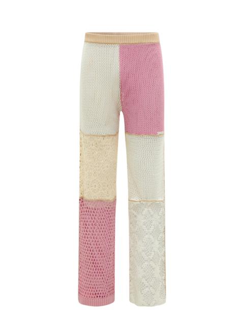 Regenerated Crochet Straight Leg Pants