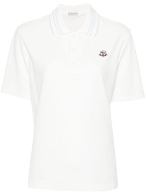 Moncler appliquÃ©-logo cotton polo shirt