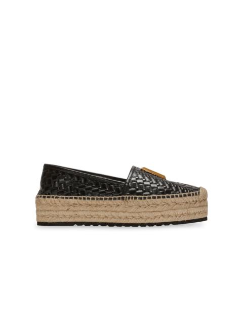 Alex espadrilles in crocodile effect leather