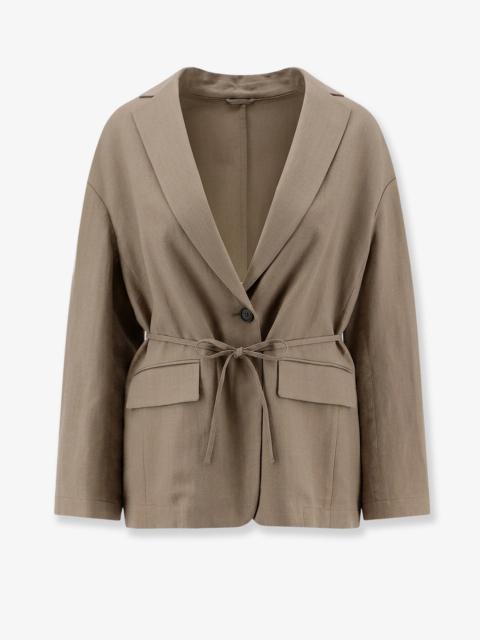 Brunello Cucinelli Viscose And Linen Blend Blazer