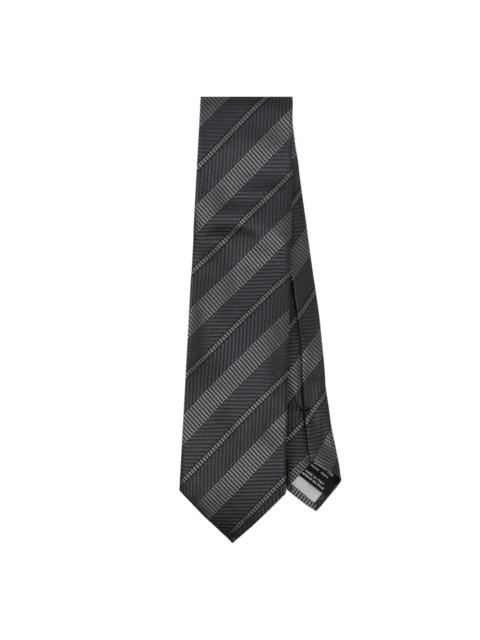 striped jacquard tie