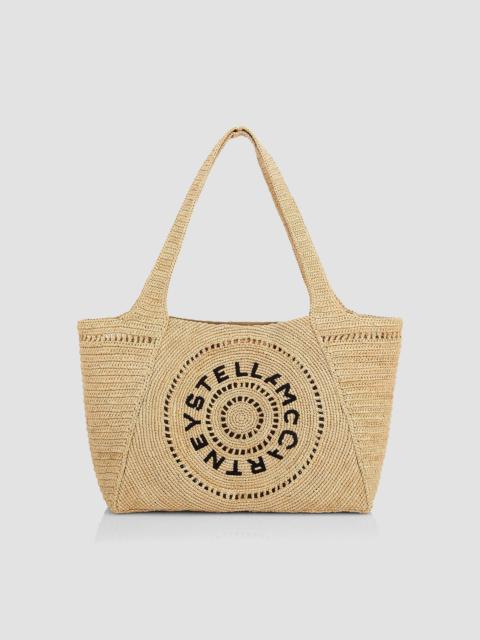 Stella McCartney Women's Logo-Embroidered Crochet Raffia Tote Bag - Natural