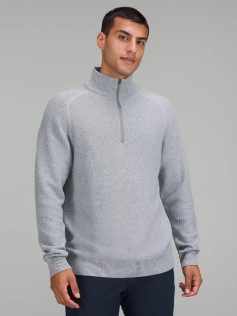 lululemon Textured Knit Half-Zip Sweater