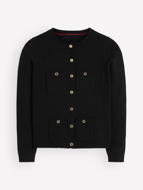 BODEN Marianne Merino Wool Cardigan-Black