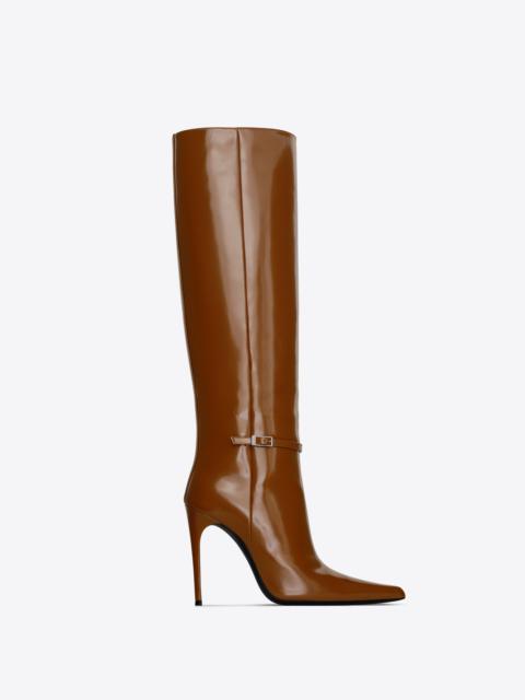 vendome boots in glazed leather