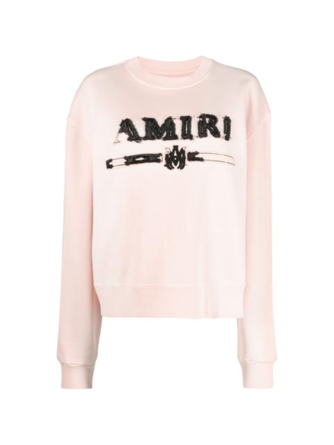 AMIRI logo-patch cotton jumper