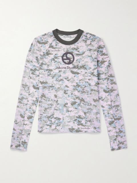 Elway Camouflage-Print Jersey T-Shirt Gray green