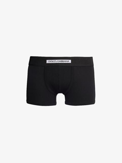 Dolce & Gabbana Branded-waistband stretch-cotton boxers