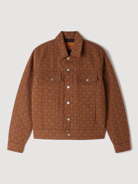 Sandro SQUARE CROSS DENIM JACKET
