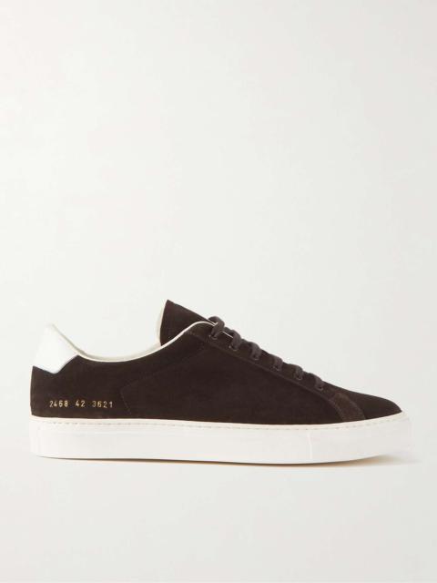 Retro Classic Leather-Trimmed Waxed-Suede Sneakers