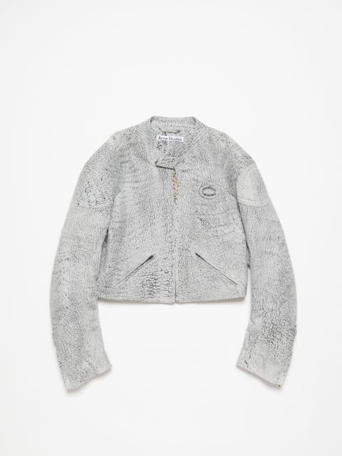 Leather jacket - Grey/black