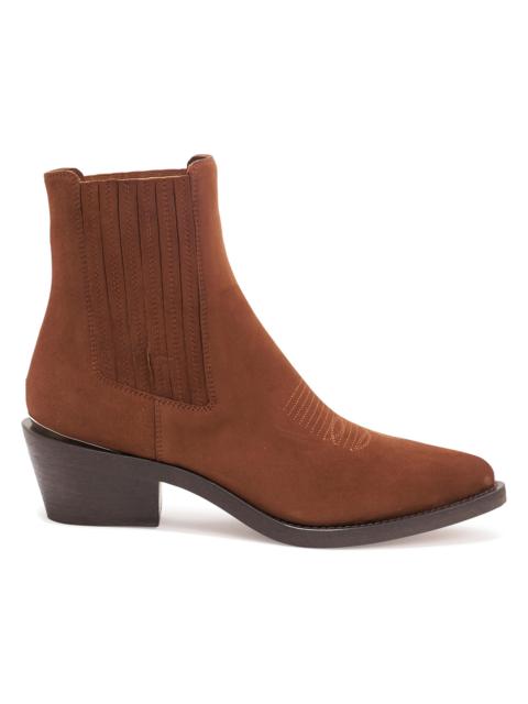 PARTLOW Women's 55MM Loulou Suede Ankle Boots - Cioccolato