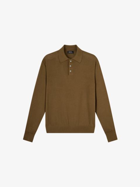 A.P.C. WOOL POLO SHIRT