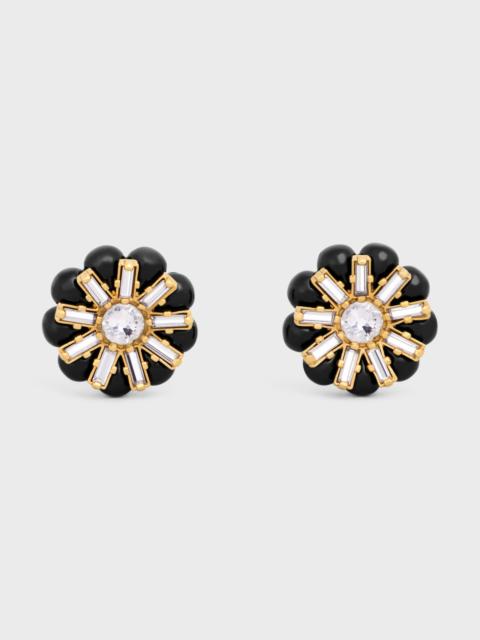 CELINE Celine Heirlooms Mûre Earrings in Strass, Varnish and Brass with gold finish