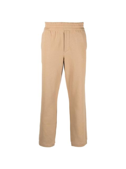 slim-cut cotton track pants