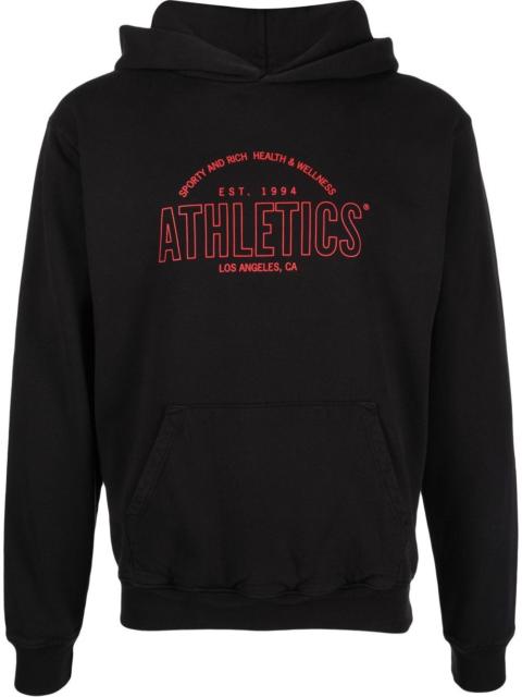Sporty & Rich logo print pullover hoodie