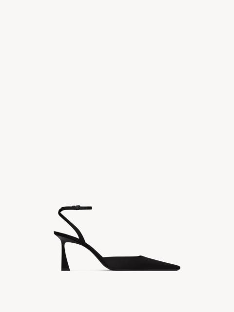 SAINT LAURENT AIMÉE SLINGBACK PUMPS IN SATIN CREPE