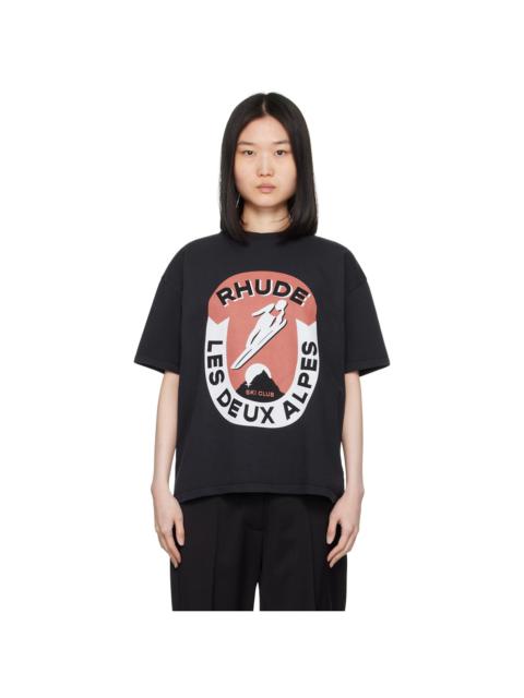 Rhude Black 'Les Deux Alpes' T-Shirt