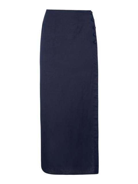 onia Full Pintuck Skirt blue