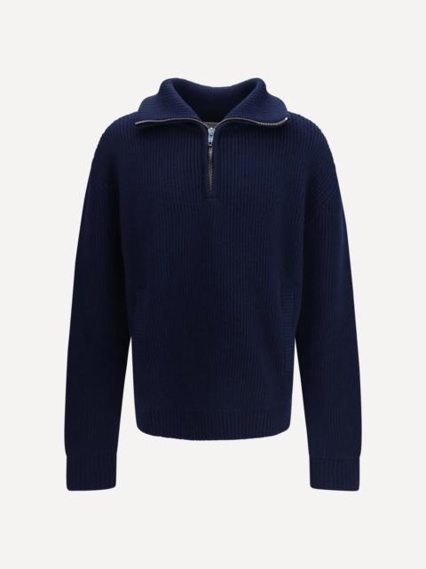 BALENCIAGA Ribbed knit zip Sweater