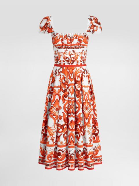 Dolce & Gabbana Majolica-print poplin dress
