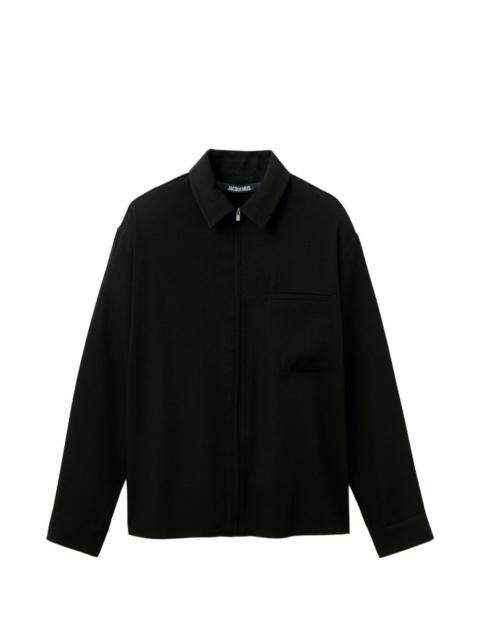 JACQUEMUS Mecano chest-pocket zip shirt